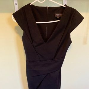 TopShop V-Neck Dress Black